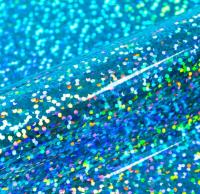 Confetti 467. Голограмма-конфетти бирюзовая. Подложка клейкая. Ширина 50 см.