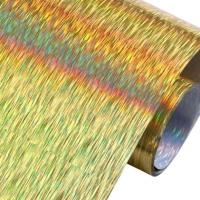 Metallic Soft - МЕ776. ЗОЛОТО ГОЛОГРАММА ДОЖДИК. Подложка клейкая. Толщина 80-90 микрон. Ширина 50 см.